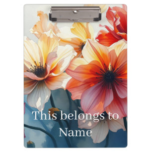 Porte-bloc Fleur de nom personnalisé