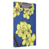 Porte-bloc Fleur de pomme jaune dessinée à la main sur bleu (Swatch)
