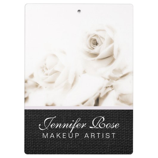 Porte-bloc Fleur de rose blanche (Dos)