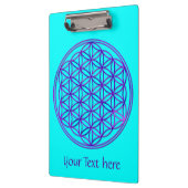 Porte-bloc Fleur de vie / Blume des Lebens - bleu rose (Gauche)