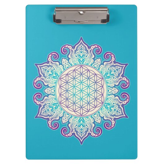 Porte-bloc Fleur de Vie - Mandala Indien 2 (Devant)