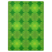 Porte-bloc Fleur de vie - motif de timbre - vert (Dos)