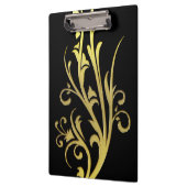 Porte-bloc Fleur d'or fausse de luxe abstrait (Gauche)