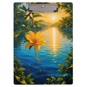 Porte-bloc Fleur dorée au coucher du soleil – Art de la natur