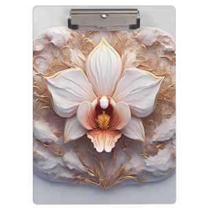 Porte-bloc Fleur Élégante sur Fond Orné