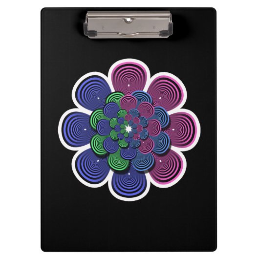 Porte-bloc Fleur fractale (Devant)