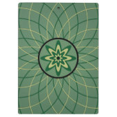 Porte-bloc Fleur géométrique vert forêt (Dos)