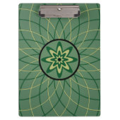 Porte-bloc Fleur géométrique vert forêt (Devant)