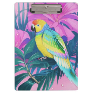 Porte-bloc Fleur/Haïen/Tropical/perroquet
