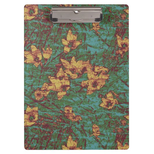 Porte-bloc Fleur jaune contre le motif 2 de camouflage de (Devant)