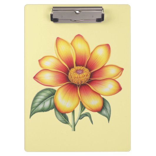 Porte-bloc Fleur orange (Devant)