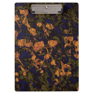 Porte-bloc Fleur orange contre le motif de camouflage de