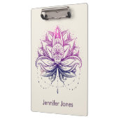 Porte-bloc Fleur pourpre d'aquarelle Lotus/lis (Gauche)