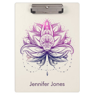 Porte-bloc Fleur pourpre d'aquarelle Lotus/lis