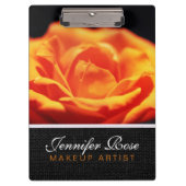 Porte-bloc Fleur rose orange (Devant)
