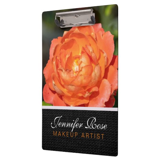 Porte-bloc Fleur rose orange #2 (Gauche)
