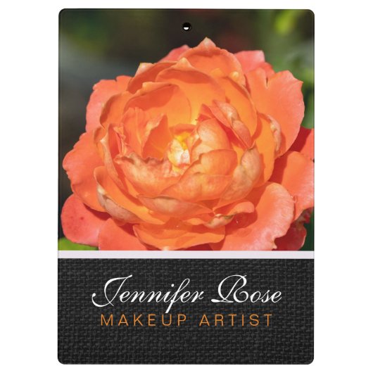 Porte-bloc Fleur rose orange #2 (Dos)