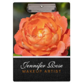 Porte-bloc Fleur rose orange #2 (Devant)