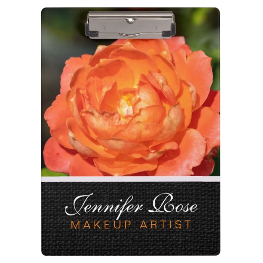 Porte-bloc Fleur rose orange #2 (Devant)