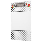 Porte-bloc Fleur rouge noir et blanc (Gauche)
