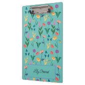 Porte-bloc Fleur sauvage Turquoise Porte - bloc personnalisé (Gauche)