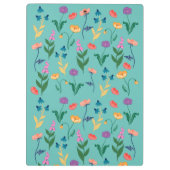 Porte-bloc Fleur sauvage Turquoise Porte - bloc personnalisé (Dos)