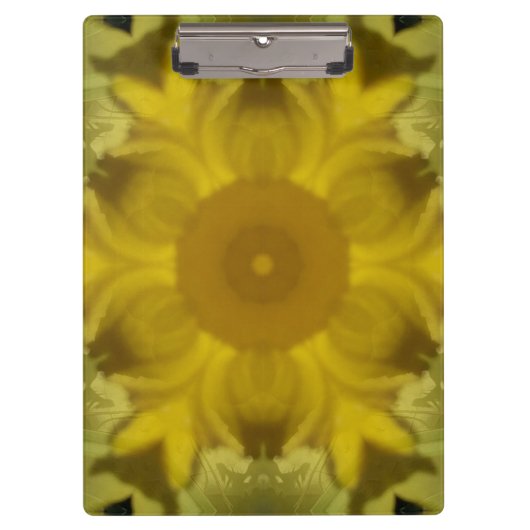 Porte-bloc Fleur soleil éclate dorée (Devant)