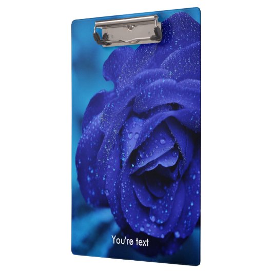 Porte-bloc Fleur unique de rose de bleu (Gauche)
