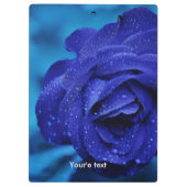 Porte-bloc Fleur unique de rose de bleu (Dos)