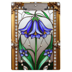 Porte-bloc Fleur Vibrante Encadrée avec Ornementation