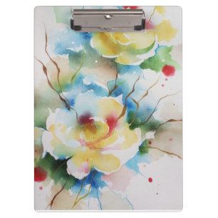Porte-bloc Fleurs Abstraites d'aquarelle