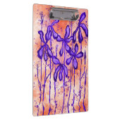 Porte-bloc Fleurs Abstraites encrées Orange violet (Swatch)