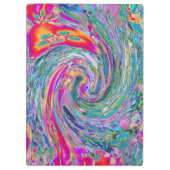 Porte-bloc Fleurs Abstraites Vagues de Couleurs de Psychédéli (Dos)