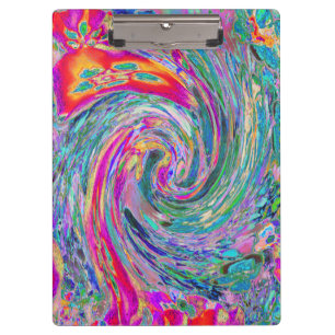 Porte-bloc Fleurs Abstraites Vagues de Couleurs de Psychédéli