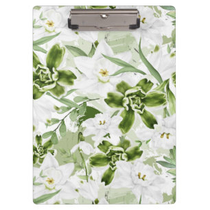 Porte-bloc Fleurs Aquarelles Blanches 2