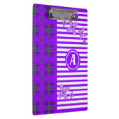 Porte-bloc Fleurs Artdeco en style rétro avec monogramme (Swatch)