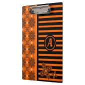 Porte-bloc Fleurs Artdeco en style rétro avec monogramme (Gauche)