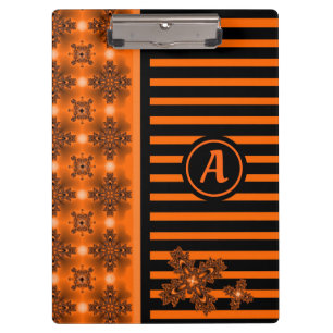 Porte-bloc Fleurs Artdeco en style rétro avec monogramme