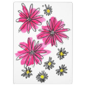 Porte-bloc Fleurs blanches et roses (Dos)