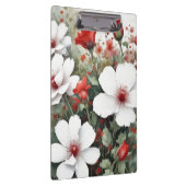 Porte-bloc Fleurs blanches et rouges Elégante aquarelle (Swatch)
