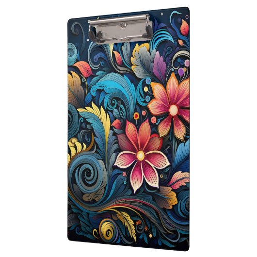 Porte-bloc Fleurs colorées (Gauche)