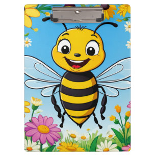 Porte-bloc Fleurs colorées d'abeille de dessin