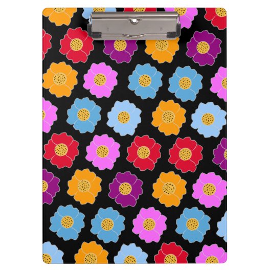 Porte-bloc Fleurs colorées motif (Devant)