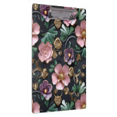Porte-bloc Fleurs complexes sur noir (Swatch)