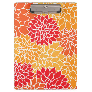Porte-bloc Fleurs Dahlia, Motif De Fleurs, Dahlia Orange