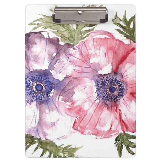 Porte-bloc Fleurs d'aquarelle (Devant)