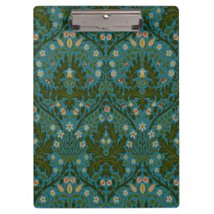 Porte-bloc Fleurs d'Automne Vintage Bleu Vert William Morris