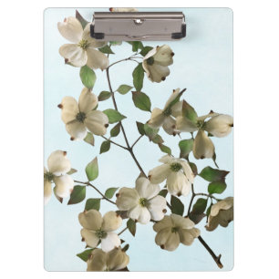 Porte-bloc Fleurs de bois de chien blanc fleurissant