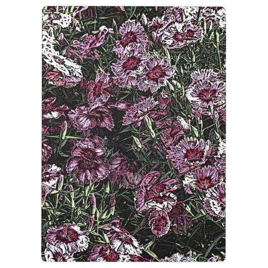 PORTE-BLOC FLEURS DE DIANTHUS (Dos)