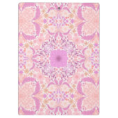 Porte-bloc Fleurs de jardin rétro en rose (Dos)